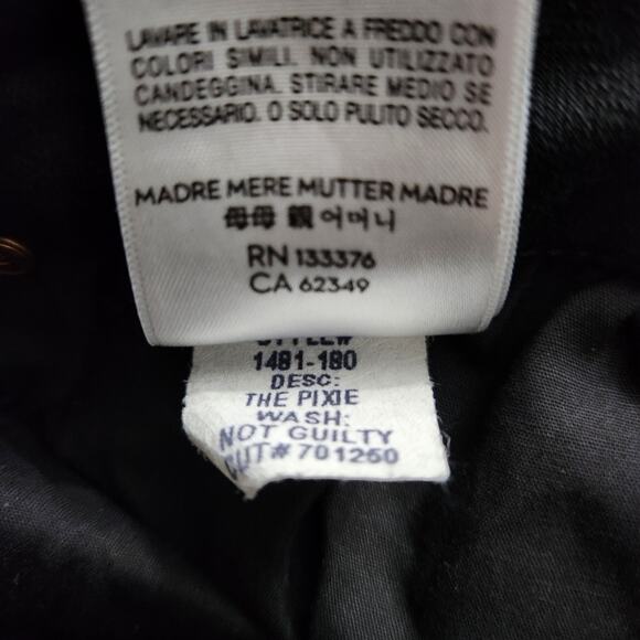 Mother The Pixie Not Guilty Black Jean Size 25 - Picture 7 of 8